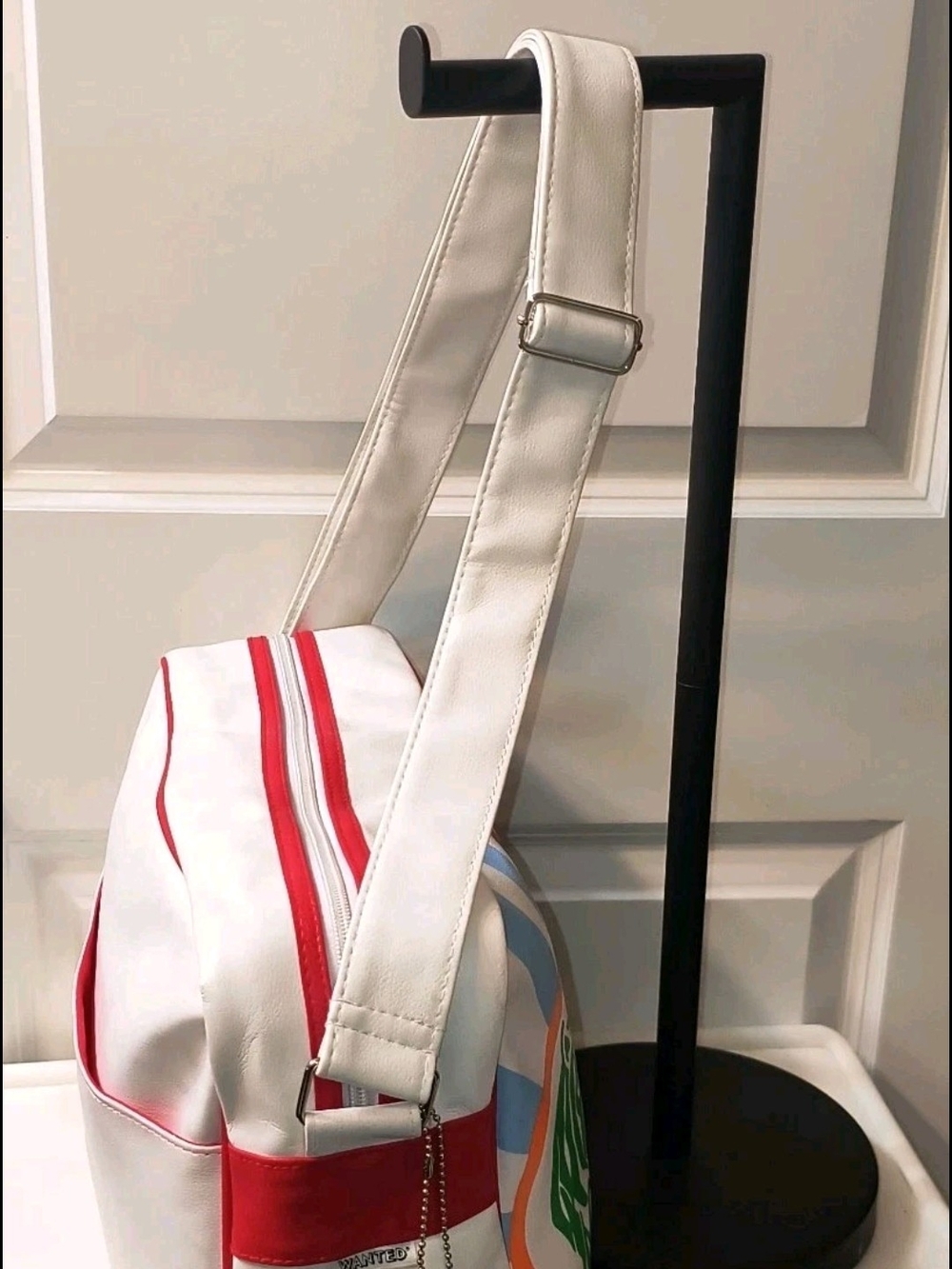 Red and White Accent Shoulder Bag Tokyo 78 Y2K Style By Wanted - Picture 5 of 10